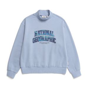 내셔널지오그래픽 N234WSW010 여성 하프넥 기모 맨투맨 STORM BLUE