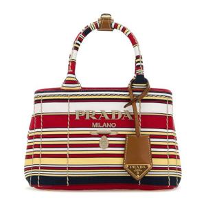 프라다 자수 캔버스 미니 토트백 1BA038V8OY2HJO F0853