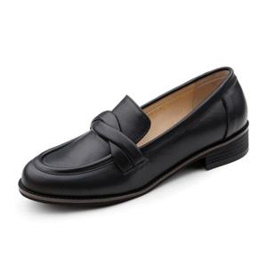 금강제화 로렐 여성 LAUPUC5137WK1  꼬임 장식 로퍼 구두 3cm 소가죽