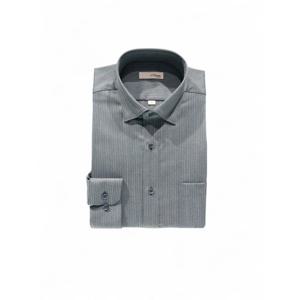 [에스티듀퐁(셔츠)]멜란지블루 스트라이프 스냅버튼 캐쥬얼남방 SE5FM11LS114SBU