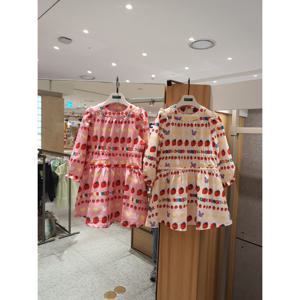 베네통키즈6 토끼 구슬 우븐 원피스 2컬러 QAOP15561 25F