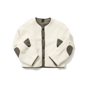 [OFFROAD] 여성 우븐배색 포켓 플리스 (화이트)_5I8PF08