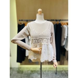 [러브앤쇼] 레이스 조끼 SET 티셔츠 GCFJGST02