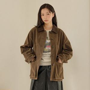 [올리브데올리브]코듀로이 카라 배색 스웨이드 자켓 OE5AJ877