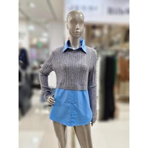제시뉴욕 세이브존04 카라탈착 레이어드 니트셔츠 JE95KO5430KO