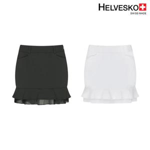 헬베스코 여성 스판 레이스 주름 스커트 H1MWSK483