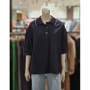 [트리아나]MARIO주름카라넥 지지미반팔블라우스 AI2BA16