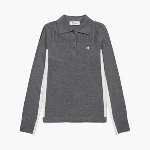 [르꼬끄골프] 여성 배색 포인트 카라 스웨터 (GQ322LKP92)