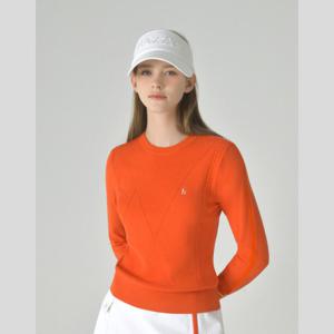 헤지스골프 BEST 여성 케이블 긴팔 라운드 니트(HWSW5C614O2)