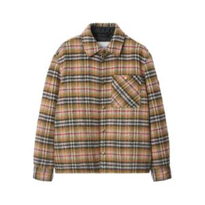 버버리 체크 울 오버긴팔 셔츠 8110913 B1001 Beige