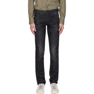 25 FW 톰포드 남성 블랙 셀비지 슬림 핏 데님 진 252076M186002