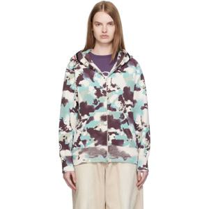 25 FW BAPE 여성 멀티컬러 맵 카모 샤크 집업 후드티 251546F097006