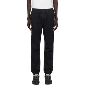 25 FW 스톤아일랜드 남성 블랙 3100033 스트레치 오가닉 트윌 코튼 카고 팬츠 252828M191008