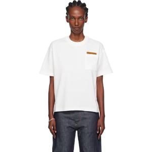 25 FW 보테가베네타 여성 오프 화이트 코튼 저지 티셔츠 252798F111000