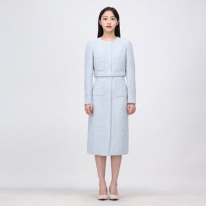 [라인어디션]쥬얼버튼 슬릿 트위드 원피스(NGOPOL98)