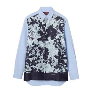 구찌 플로럴 스트라이프 코튼 트윌 긴팔 셔츠 824032Z7AQZ 4061