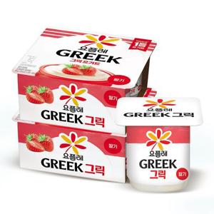 [빙그레]빙그레 요플레 그릭 딸기 80g 8입 (4입번들x2개)