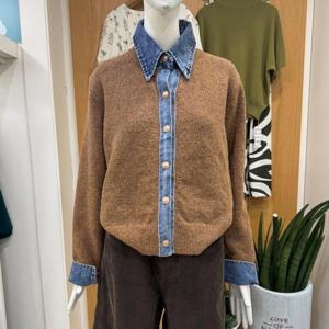 클리지 DP01 레이어드 청 남방 니트 CP7WKC16