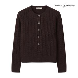 나인식스뉴욕  미니 꽈배기 버튼 니트 가디건 (NP9KG001M0)