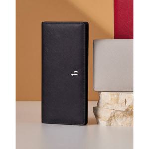 [헤지스/선물포장]블랙 단색 소가죽 장지갑HIWA5F161BK