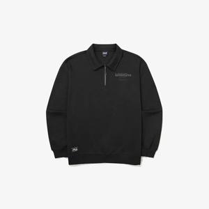 M 휠라긴팔티 KQC FS2POG3108X-BLK 카라 반집업 맨투맨