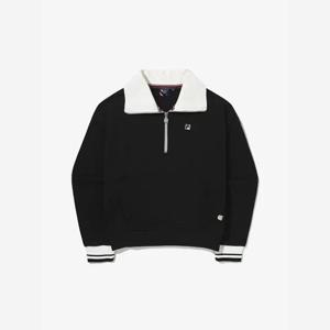 휠라긴팔티 KQC FS2POG3361F-BLK 테니스 반집업 맨투맨