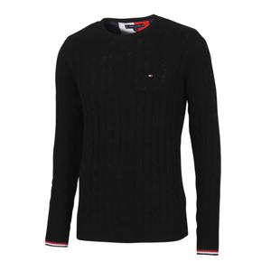 타미힐피거 크루넥 케이블 니트 MW0MW13382 블랙