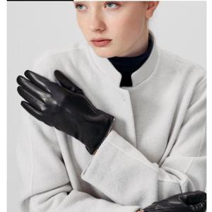 [닥스핸드백] 블랙 양가죽 체크라인 스마트폰터치 장갑DCGV5F222BK