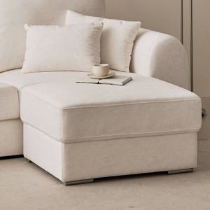 [슬레코폼] COM02 로에브 밀키 포켓스프링 소파 스툴