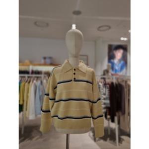 [레코브]카라단추 스트라이프 니트(LC31EYKN541X)