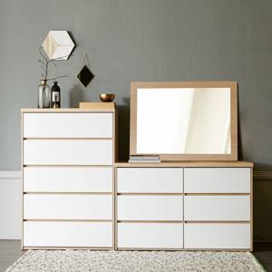 마리메종 글로시 서랍장 830 5단+1200 3단+거울 화장대_착불