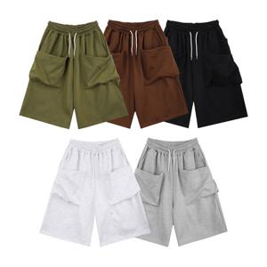 남자 빅포켓 핀턱 밴딩 하프팬츠 DS-PTH-Q213-멜란지그레이