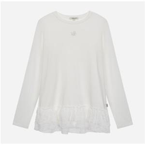 [써스데이아일랜드]레이스 배색 레이어드 티셔츠 T256MTS155W