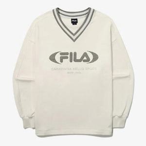 [휠라]휠라 여성 스포츠 브이넥 맨투맨 FS2POG3151F SWH 긴팔티