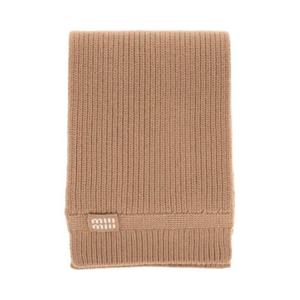 미우미우 울 캐시미어 스카프 5FS0482F8SF0040 CAMEL BROWN DOM