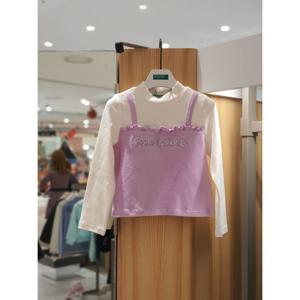 베네통키즈6 벨로아 뷔스티에 티셔츠 QATS17561 25W