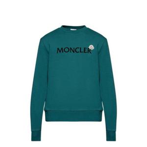 26 SS 몽클레어 로고 패치 디테일 크루넥라인 롱슬리브 스웨트셔츠 그린 K20918G00040809KR