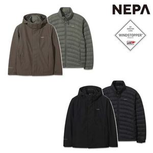 네파 7L50600 남성 등산 캠핑 경량 패딩 바람막이 세트 템퍼스 3IN1 자켓