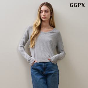 GGPX 데일리 브이넥 크롭 티셔츠 (GPCLW024D)