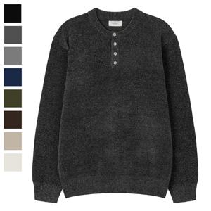 남자 지크 벨벳 헨리넥 라운드 니트 SG-KN-Q085-차콜