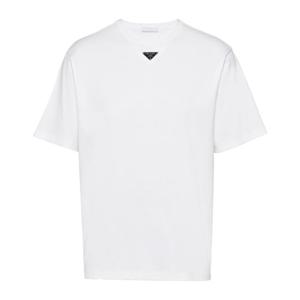 프라다 로고 반팔티셔츠 UJN861S232/240 F0009 BIANCO