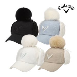 캘러웨이 트위드 폼 여성용 이어워머 볼캡 겨울 골프모자