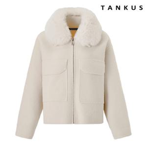 [탱커스]퍼 카라 집업 니트 가디건 (TX4CD010L0)