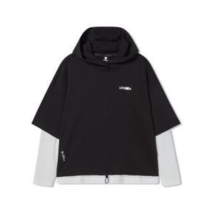 [라이프워크] 여성) 메쉬 레이어드 긴팔 후드 티셔츠_LW253HD712