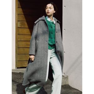 [빈폴레이디스] 핸드메이드 발마칸 롱 코트  그레이 (BF5X30C143)