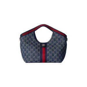 구찌 질리오 스몰 토트백 블루 화이트 데님 860845-FAFRW-8864