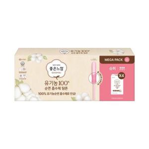 좋은느낌 유기농 순면 탐폰 12개x4팩 (슈퍼 48개)