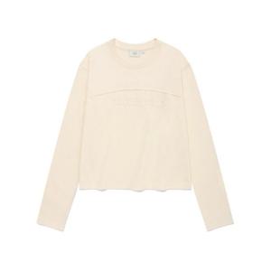 커버낫긴팔티 JQS CO2403LT73-IV 우먼 쿠퍼 로고 슬림핏 롱슬리브 Ivory