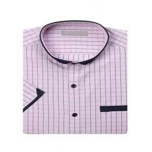 레드 네이비라인 체크 셔츠