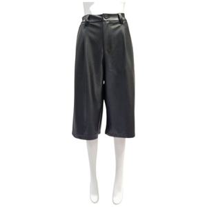 [페이지플린]핀턱 레더 하프 반바지 F5CPT005